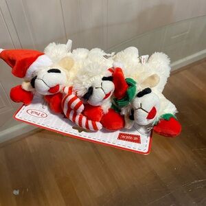Lambchop Christmas Set Of 3 6" Dog Toy - Squeaks,
